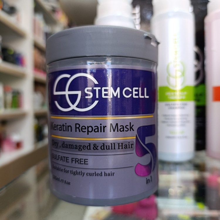 ماسک مو نرم کننده و ترمیم کننده سوختگی و خشکی داخل حمام استم سل ۵۰۰ میل فری سولفات ۵ کاره