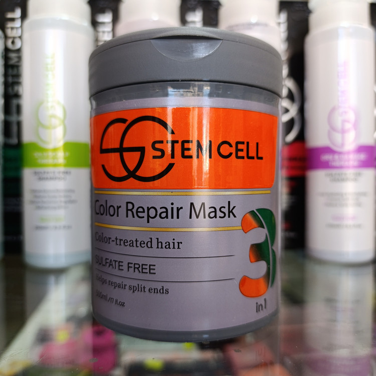 ماسک مو نرم کننده و ترمیم کننده سوختگی و خشکی داخل حمام استم سل ۵۰۰ میل فری سولفات ۳ کاره