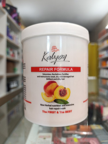 ماسک موی آبرسان ، گره باز کن ، نرم کننده و ترمیم کننده قوی۷۵۰ میل کالیون داخل حمام هلو