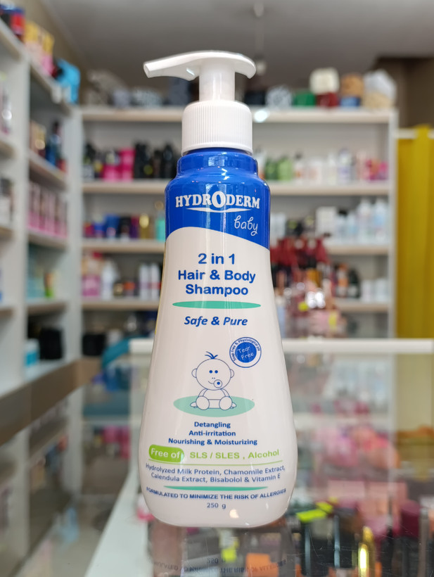 شامپو سر و بدن کودک ۲۵۰ میل هیدرودرم