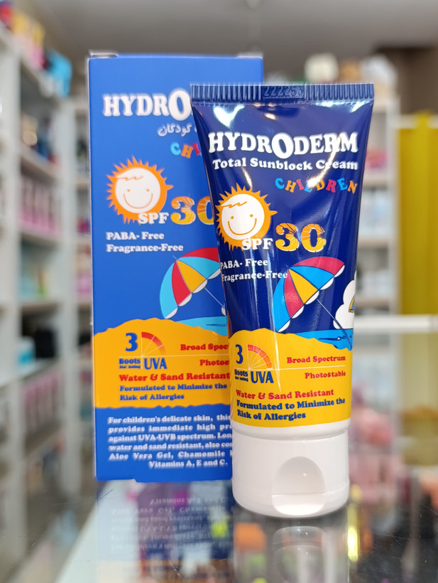 ضدآفتاب کودکان هیدرودرم با spf 30