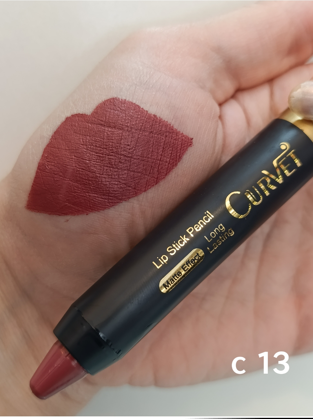رژ لب مدادی پیچی مخملی و مات بسیار بادوام کوروت c 13