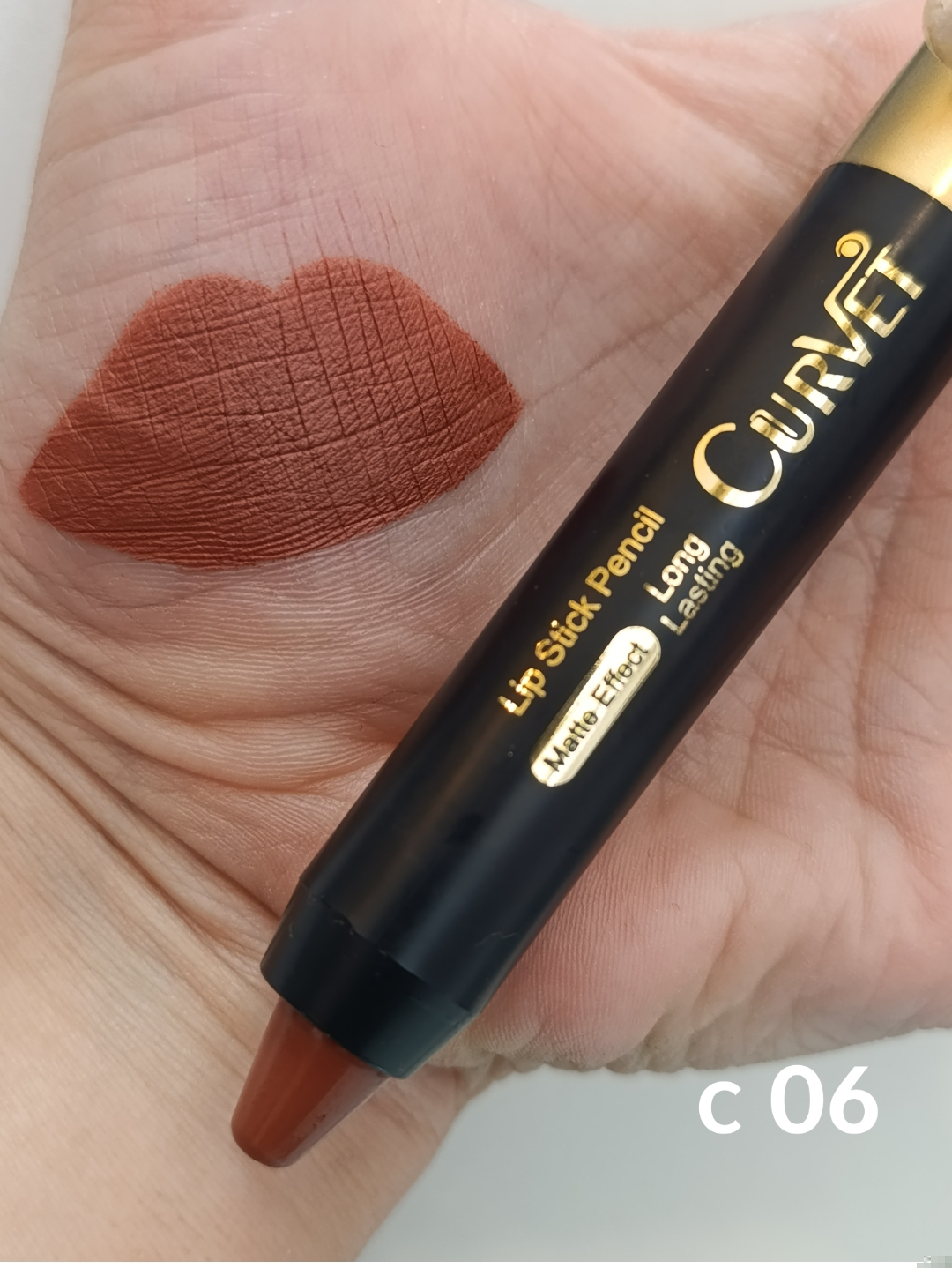 رژ لب مدادی پیچی مخملی و مات بسیار بادوام کوروت c 06