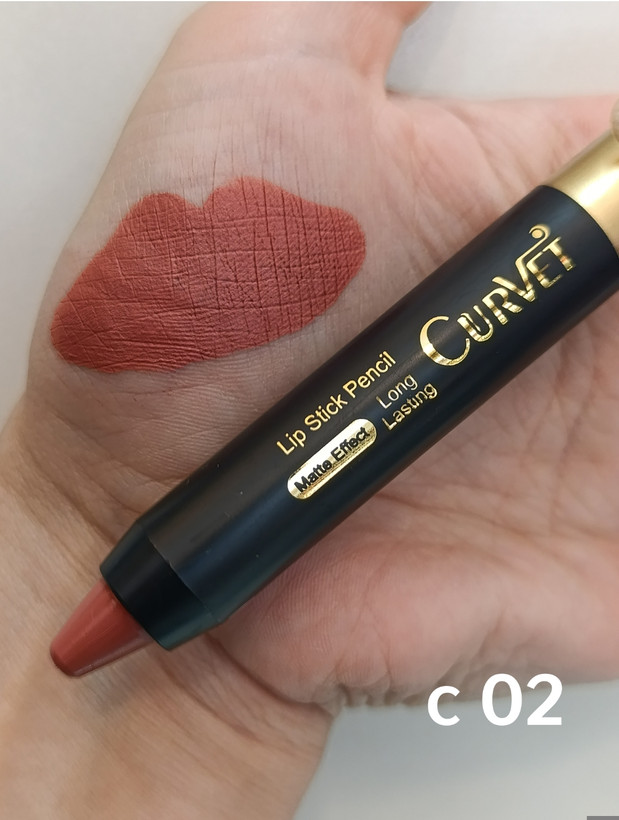 رژ لب مدادی پیچی مخملی و مات بسیار بادوام کوروت c 02