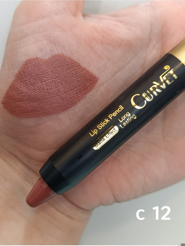 رژ لب مدادی پیچی مخملی و مات بسیار بادوام کوروت c12