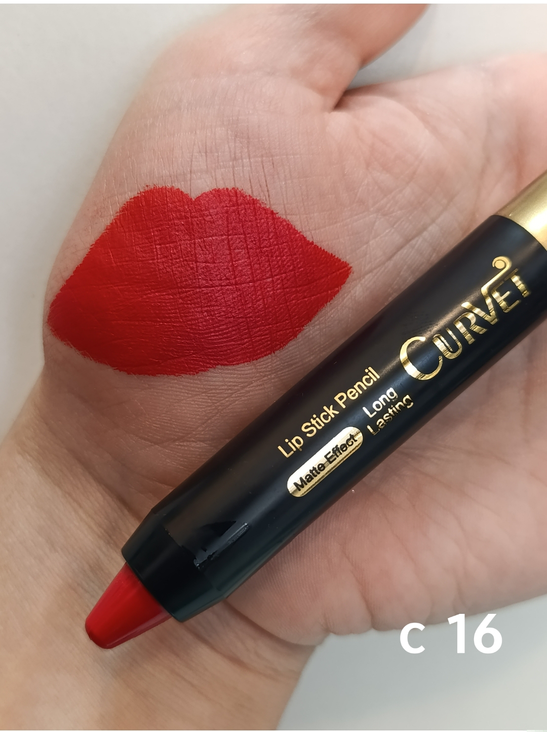 رژ لب مدادی پیچی مخملی و مات بسیار بادوام کوروت c 16