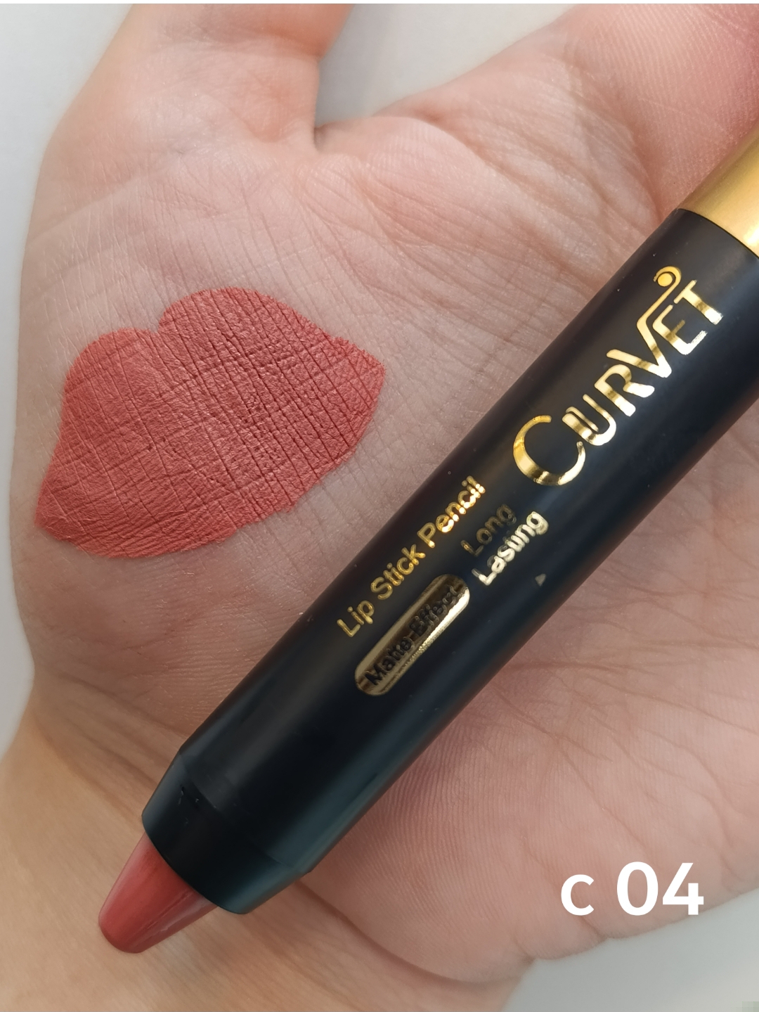 رژ لب مدادی پیچی مخملی و مات بسیار بادوام کوروت c 04