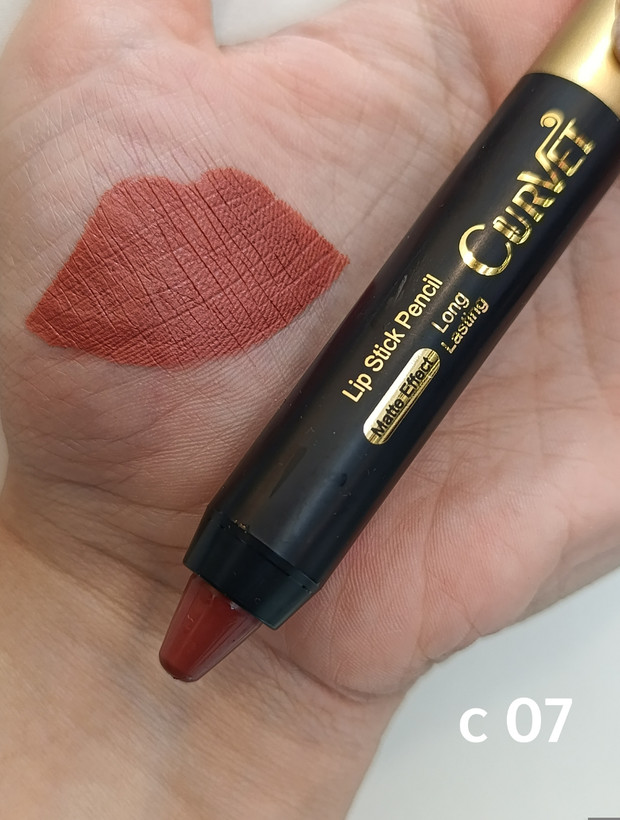 رژ لب مدادی پیچی مخملی و مات بسیار بادوام کوروت c 07