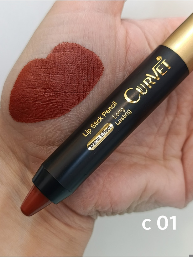 رژ لب مدادی پیچی مخملی و مات بسیار بادوام کوروت c 01