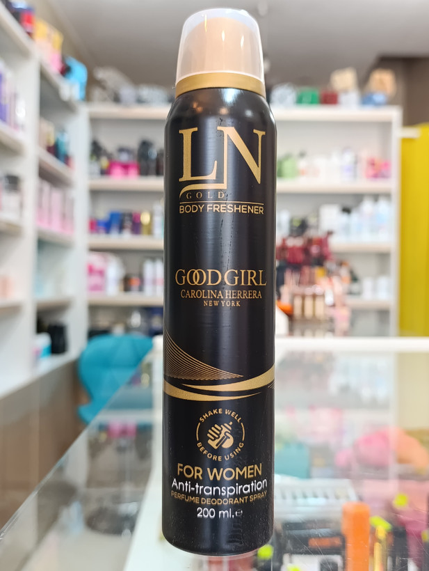 اسپری بدن دئودرانت ضد تعریق ال ان گلد با دوام ۲۴ ساعته گود گرل