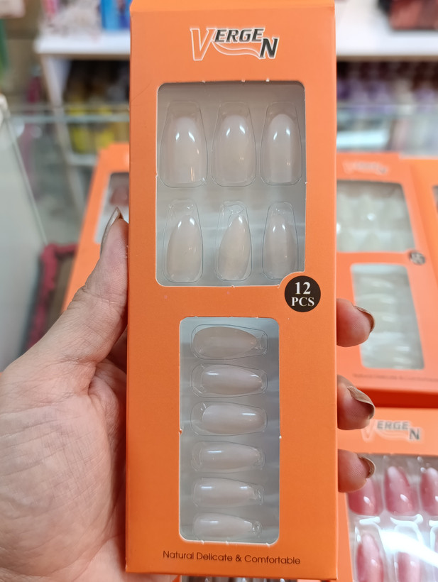 ناخن مصنوعی سر گرد طرح کروم ژله ای (بدون نیاز به چسب) g421