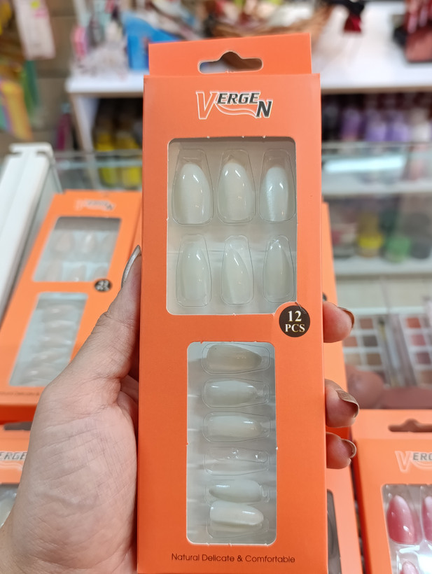 ناخن مصنوعی سر گرد طرح کروم ژله ای (بدون نیاز به چسب) g 420